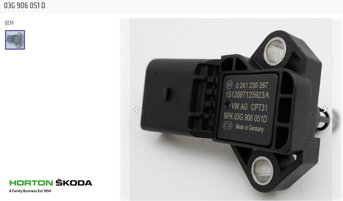 Pressure Sensor - 03G906051D (VW,Audi,Skoda,seat)
